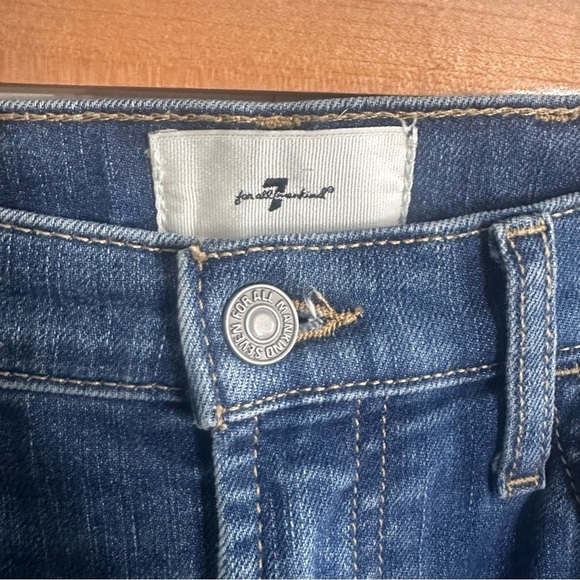 7 For All Mankind Light Wash easy Boot Jeans size 27 white label - Picture 3 of 11